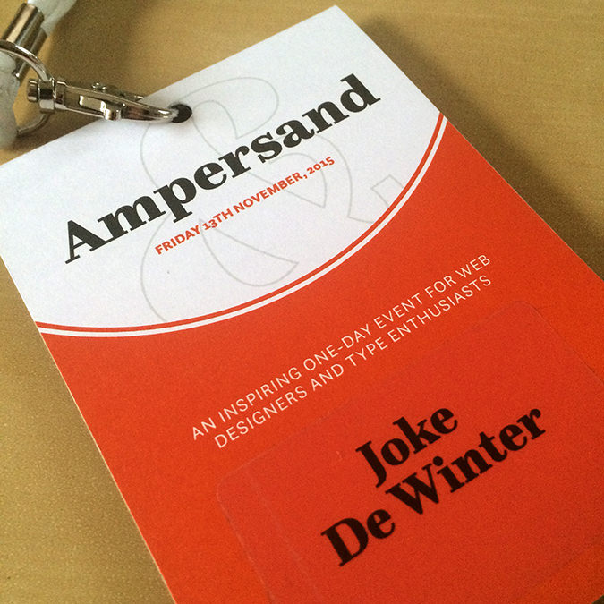 Ampersand Conference pass, 2015.